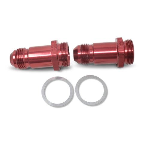 Russell Performance -8 AN Carb Adapter Fittings (2 pcs.) (Red) - 640210