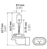 Hella Bulb 888 12V 50W PGJ13 T3.25 - 888