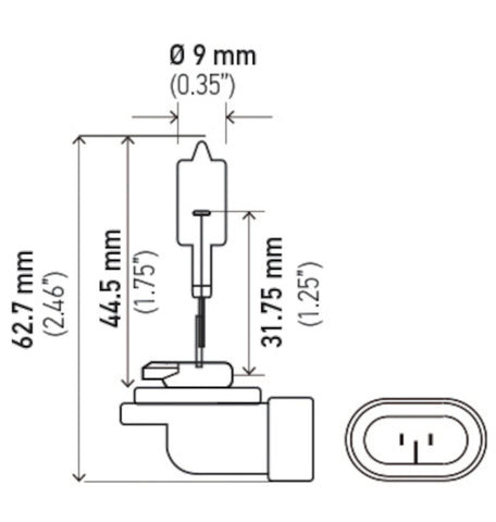 Hella Bulb 888 12V 50W PGJ13 T3.25 - 888