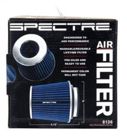 Spectre Adjustable Conical Air Filter 5-1/2in. Tall (Fits 3in. / 3-1/2in. / 4in. Tubes) - Blue - 8136