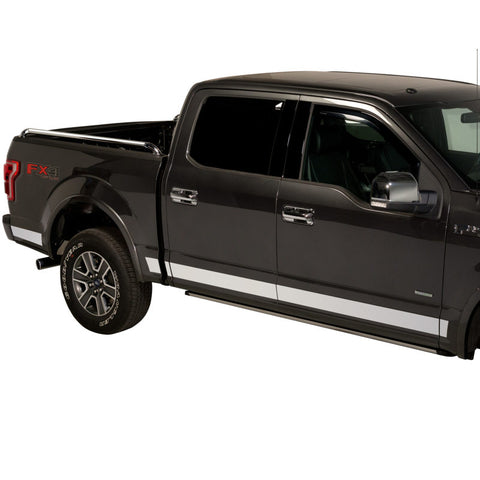 Putco 2021 Ford F-150 Super Crew 6.5ft Short Box Stainless Steel Rocker Panels (4.25in Tall 12pcs) - 9751474