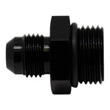 DeatschWerks 8AN ORB Male to 6AN Male Flare Adapter (Incl O-Ring) - Anodized Matte Black - 6-02-0401-B