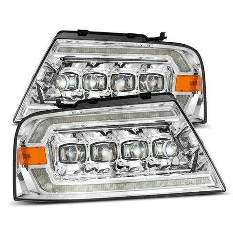 AlphaRex 04-08 Ford F150 / 06-08 Lincoln Mark LT NOVA LED Proj Headlights Chrome w/Activ Light/Seq - 880129