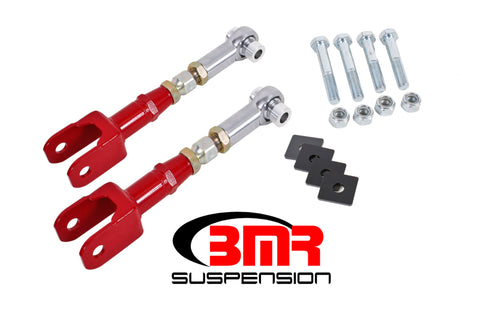 BMR 15-17 S550 Mustang Rear On-Car Adj. Rod Ends Toe Rods - Red - TR005R