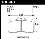 Hawk Wilwood 7112 ER-1 Motorsports Brake Pad Set - HB540D.490