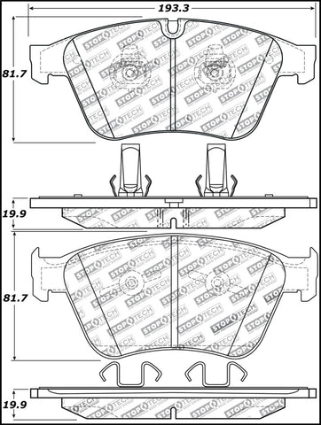 StopTech Performance Brake Pads - 309.12710