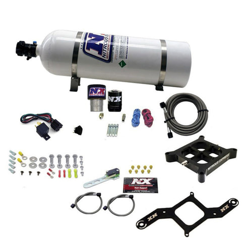 Nitrous Express Single Entry Crossbar RNC .178 4500 Flange Nitrous Kit (250-650HP) w/15lb Bottle - 63940-15