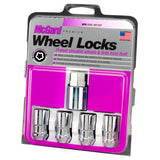 McGard Wheel Lock Nut Set - 4pk. (Cone Seat) 1/2-20 / 3/4 & 13/16 Dual Hex / 1.66in. Length - Chrome - 24198