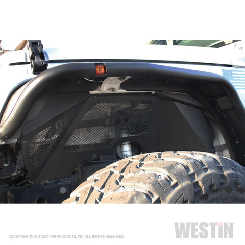 Westin 07-18 Jeep Wrangler JK Inner Fenders - Front - Textured Black - 62-11005