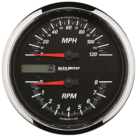 Autometer Pro-Cycle Gauge Tach/Speedo 4 1/2in 8K Rpm/120 Mph Black - 19466