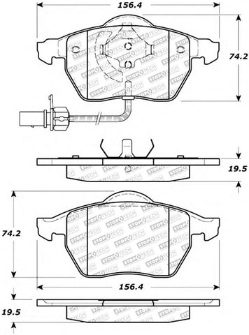 StopTech Street Select Brake Pads - Rear - 305.08400