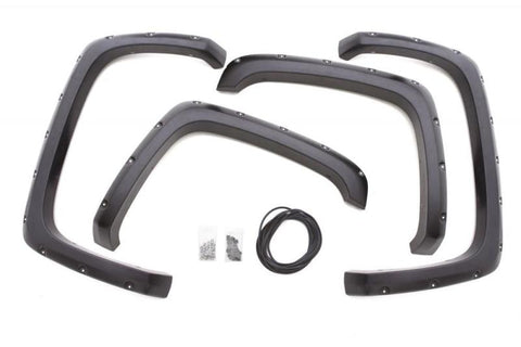 Lund 15-17 Chevy Silverado 2500 RX-Rivet Style Textured Elite Series Fender Flares - Black (2 Pc.) - RX111TB