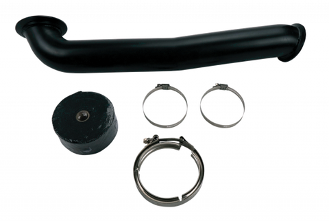 Wehrli GMC/Chevrolet LLY/LBZ/LMM Duramax 6.6L w S400 Single Turbo 3in Down Pipe - Black - WCF100811