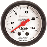 Autometer Phantom 2-1/16in 0-1.0 Bar Mechanical Fuel Pressure Gauge - 5711-M