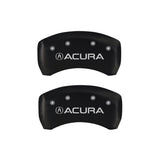 MGP 4 Caliper Covers Engraved Front & Rear Acura Red finish silver ch - 39014SACURD