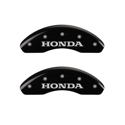 MGP 4 Caliper Covers Engraved Front Honda Engraved Rear HR-V Black finish silver ch - 20217SHRVBK