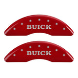 MGP 4 Caliper Covers Engraved Front Buick Engraved Rear Buick Shield Red finish silver ch - 49001SBSHRD