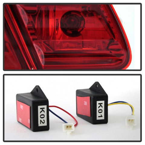 Xtune Mercedes Benz W210 E-Class 96-02 LED Tail Lights Red Clear ALT-CL-MBW210-LED-RC - 5020642