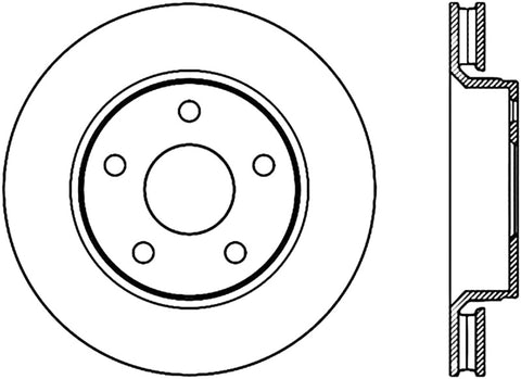 StopTech Sport Slot 07-17 Jeep Wrangler Slotted Right Front CRYO Rotor - 126.67068CSR