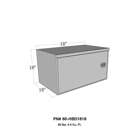 Westin/Brute HD Under Body 18in x 18in Swing Door - Aluminum - 80-HBD1818