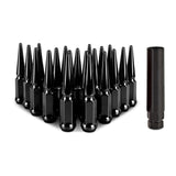 Mishimoto Steel Spiked Lug Nuts M12x1.5 20pc Set - Black - MMLG-SP1215-20BK