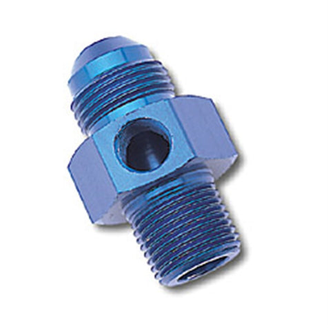 Russell Performance -6 AN Flare to 3/8in Pipe Pressure Adapter (Blue) - 670060