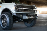 DV8 Offroad 2021+ Ford Bronco Front Bumper Winch Capable w/ Optional Bull Bar/Aux Light Opening - FBBR-01