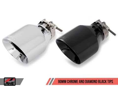AWE Tuning Audi B9 S5 Sportback Track Edition Exhaust - Non-Resonated (Silver 90mm Tips) - 3010-42066