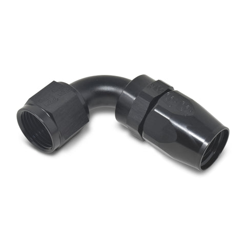 Russell Performance -6 AN Black 90 Degree Full Flow Hose End - 610165