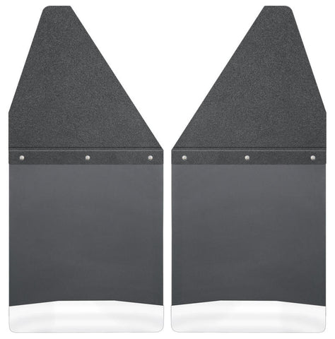 Husky Liners GM 99-16 Silverado/Sierra 12in W Black Top SS Weight Kick Back Front Mud Flaps - 17100