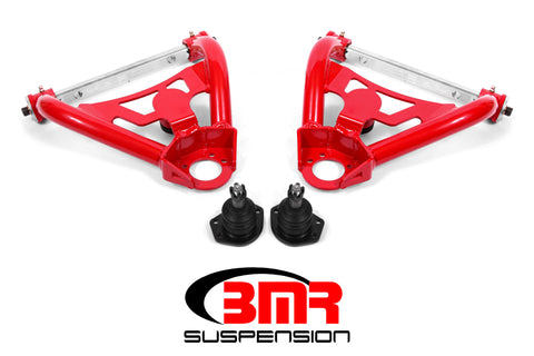 BMR 64-72 A-Body Upper Non-Adj. A-Arms w/ Stock Spindles (Polyurethane) - Red - AA017R