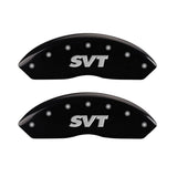 MGP 4 Caliper Covers Engraved Front & Rear SVT Black finish silver ch - 10017SSVTBK