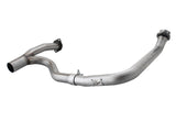 aFe Twisted Steel Y Pipe 2-2.5in SS Exhaust 12-17 Jeep Wrangler Unlimited V6-3.6L(4 Dr-Manual Trans) - 48-46207