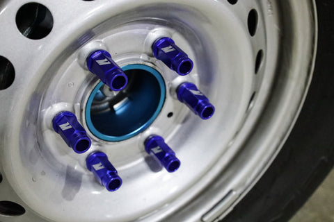 Mishimoto Aluminum Locking Lug Nuts M12x1.5 - 27pc Set - Blue - MMLG-15-27LBL