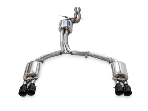 AWE Tuning Audi C7 A7 3.0T Touring Edition Exhaust - Quad Outlet Diamond Black Tips - 3015-43078
