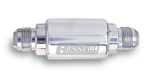 Russell Performance Polished Alum. (3-1/4in Length 1-1/4in dia. -8 x 3/8in male NPT inlet/outlet) - 650180