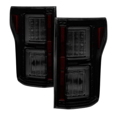 Spyder Ford F150 2015-2017 Light Bar LED Tail Lights - Black Smoke ALT-YD-FF15015-LBLED-BSM - 5083685