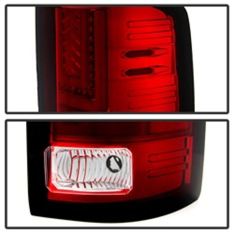 Spyder GMC Sierra 14-16 LED Tail Lights Red Clear ALT-YD-GS14-LBLED-RC - 5080677