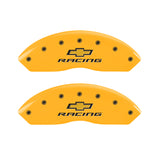 MGP 4 Caliper Covers Engraved F & R Chevy Racing Yellow Finish Black Char 1988 Chevrolet Corvette - 13013SBRCYL