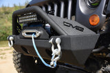 DV8 Offroad 07-18 Jeep Wrangler JK/JL FS-15 Steel Stubby Front Bumper w/ Fog Lights - FBSHTB-15