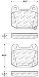 StopTech Performance ST-22 2-Piston Rear Caliper Brake Pads - 309.09610