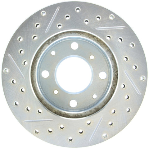 StopTech Select Sport 96-00 Honda Civic DX/HX Coupe Slotted and Drilled Left Front Rotor - 227.40023L