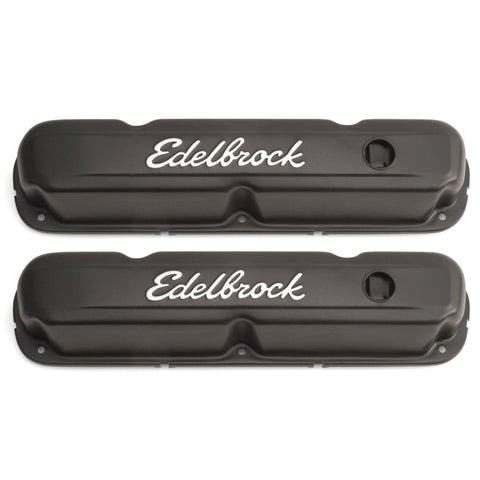 Edelbrock Valve Cover Signature Series Chrysler 1965-1991 318-340-360 CI V8 Black - 4473