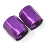 Russell Performance 2-Piece -6 AN Anodized Full Flow Swivel Hose End Sockets (Qty 2) - Purple - 615522