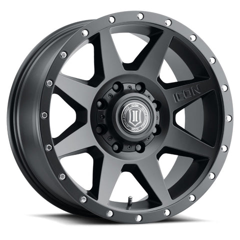 ICON Rebound 20x9 8x6.5 12mm Offset 5.5in BS 121.40mm Bore Satin Black Wheel - 1820908055SB