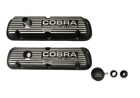 Ford Racing Black Satin Valve Cover Cobra - M-6582-A