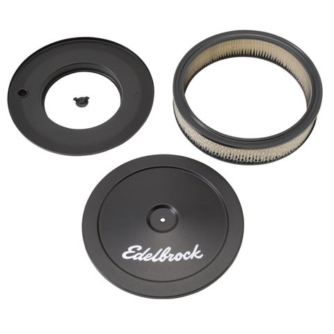 Edelbrock Air Cleaner Pro-Flo Series Round Steel Top Paper Element 10In Dia X 3 5In Black - 1203