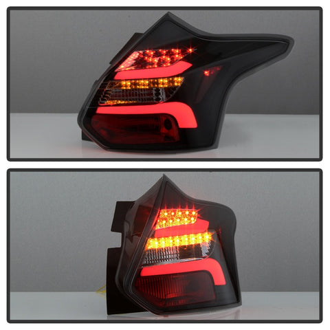 Spyder 12-14 Ford Focus 5DR LED Tail Lights - Black Smoke (ALT-YD-FF12-LED-BSM) - 5085146