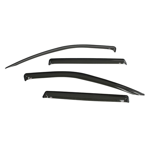 Westin 2014-2018 Jeep Cherokee Wade Slim Wind Deflector 4pc - Smoke - 72-51488