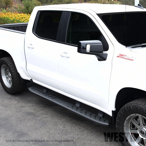 Westin 2019 Chevrolet Silverado/Sierra 1500 Crew Cab Thrasher Running Boards - Textured Black - 28-81275